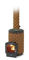 Печь для бани ПБ Альфа Панголина Inox ЧДБСЭ ЗК терракота